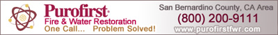 Water and Fire Damage Restoration in San Bernardino, California